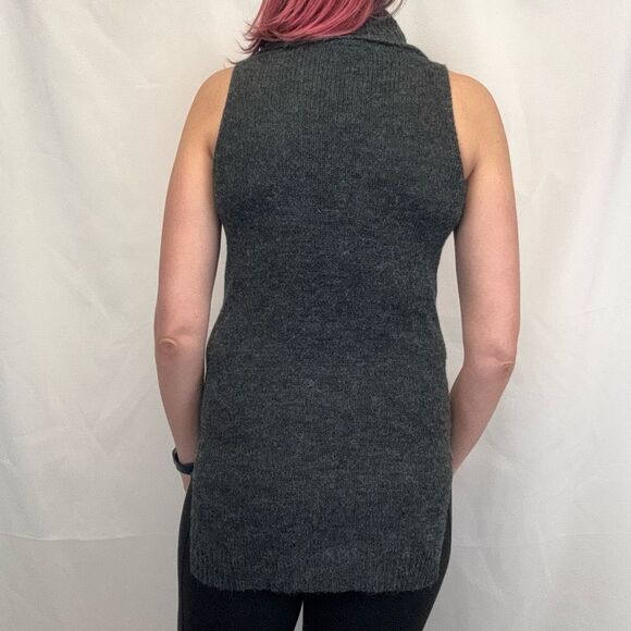 Derek Heart Women's Grey Gray Cowl Neck Sleeveless Hi Low Sweater M Med Medium - Picture 2 of 11